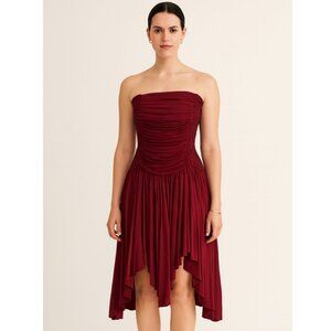 LouLou de la Falaise Strapless Draped Dress Small